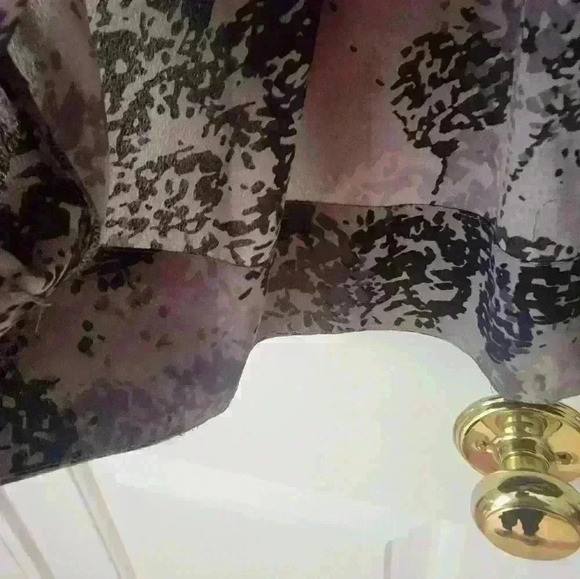 Banana Republic Petite Dress Gray Abstract Size 12P - Picture 4 of 15